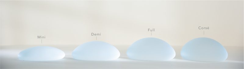 4 různé profily implantátů Motiva